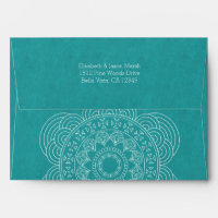 Mandala Summer Garden Wedding Chic Teal Green