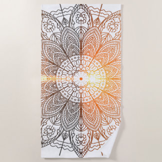 mandala sunrise beach towel