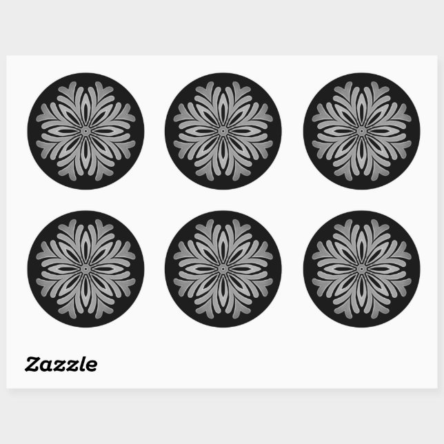 Mandala Template Classic Round Sticker (Sheet)