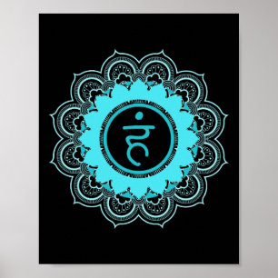 Mandala Throat Chakra Vishuddha Poster