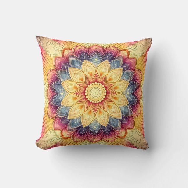 Mandala Throw Pillow (Front)