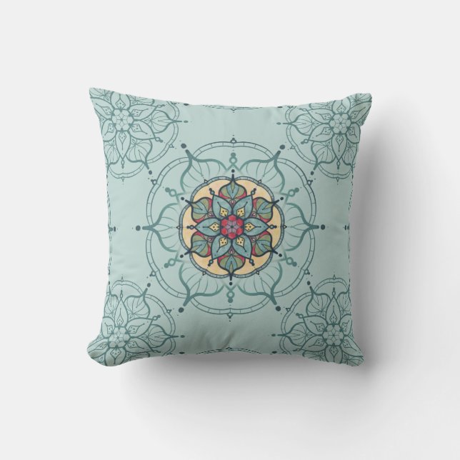 Mandala Throw Pillow (Front)