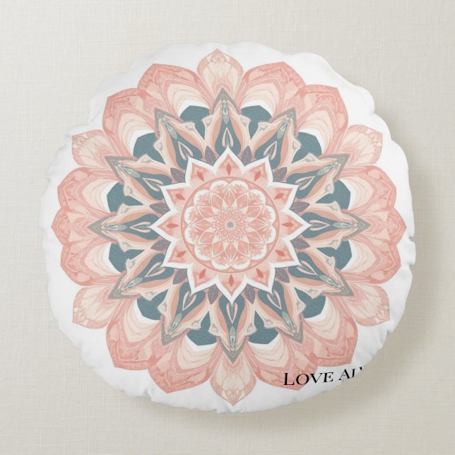 Mandala Throw Pillow – Arabesque Design  (Front)