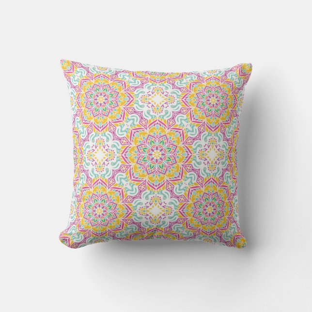 Mandala Tile Pattern Cushion (Front)