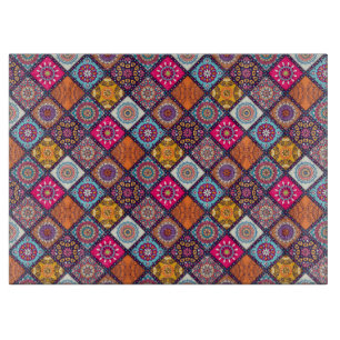 Mandala Tile Pattern Cutting Board