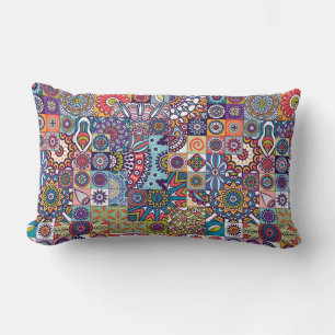 Mandala Tile Pattern Lumbar Cushion