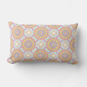 Mandala Tile Pattern Lumbar Cushion