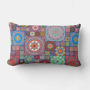 Mandala Tile Pattern Lumbar Cushion