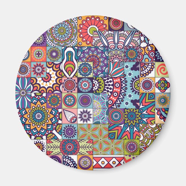 Mandala Tile Pattern Magnet (Front)