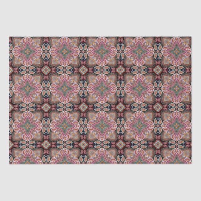 Mandala Tile Pattern  Tissue Paper (Front)