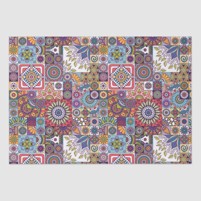 Mandala Tile Pattern  Tissue Paper (Front)