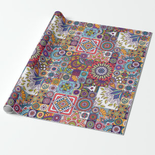 Mandala Tile Pattern Wrapping Paper