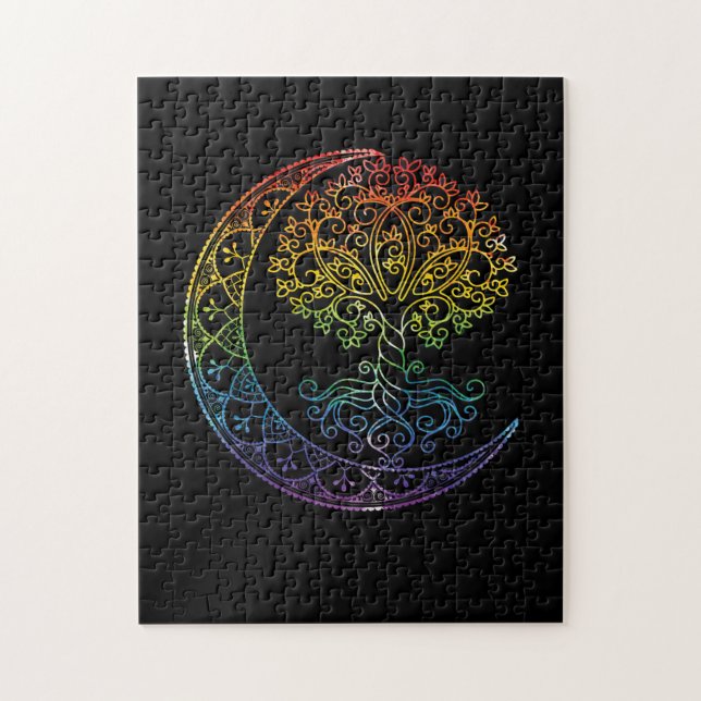 Mandala Tree of Life Tattoo Style Jigsaw Puzzle (Vertical)
