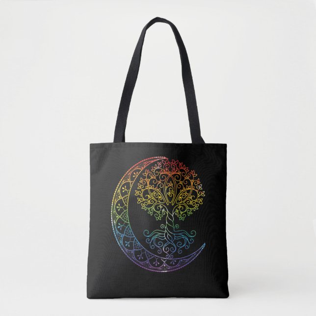Mandala Tree of Life Tattoo Style Tote Bag (Front)