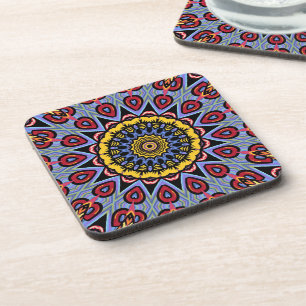 Mandala Trippy Retro Hippie Boho Chic Bohemian Coaster