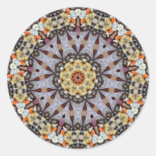 Mandala Trippy Rosette Boho Retro Hippie Classic Round Sticker