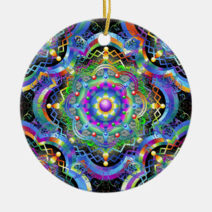 Mandala Universe Colours Ceramic Tree Decoration