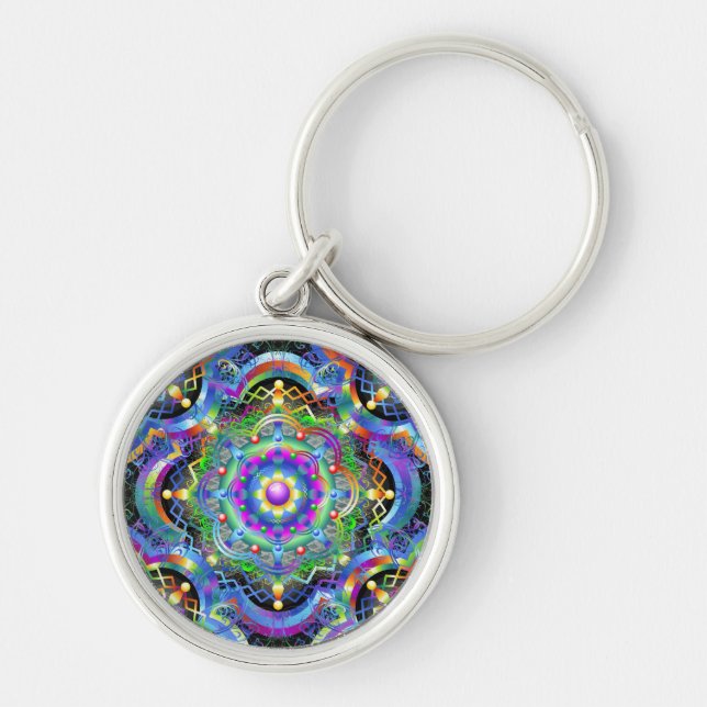 Mandala Universe Colours Key Ring (Front)