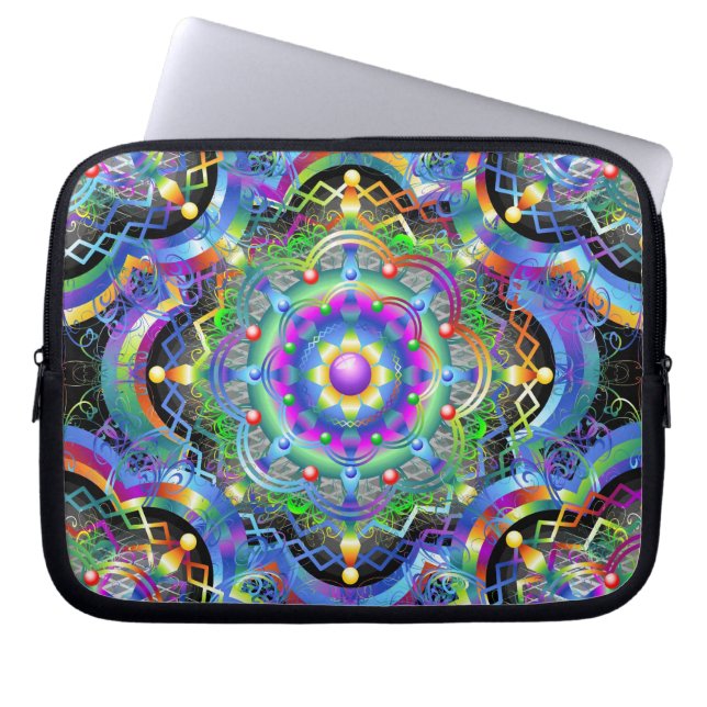 Mandala Universe Colours Laptop Sleeve (Front)