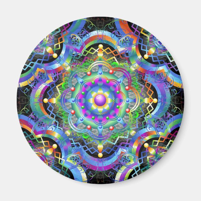 Mandala Universe Colours Magnet (Front)