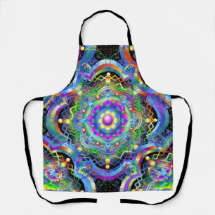 Mandala Universe Psychedelic Colours Apron