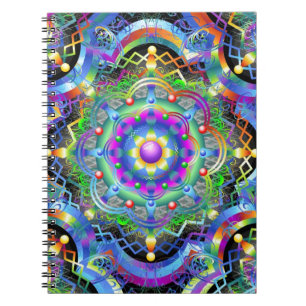 Mandala Universe Psychedelic Colours Notebook