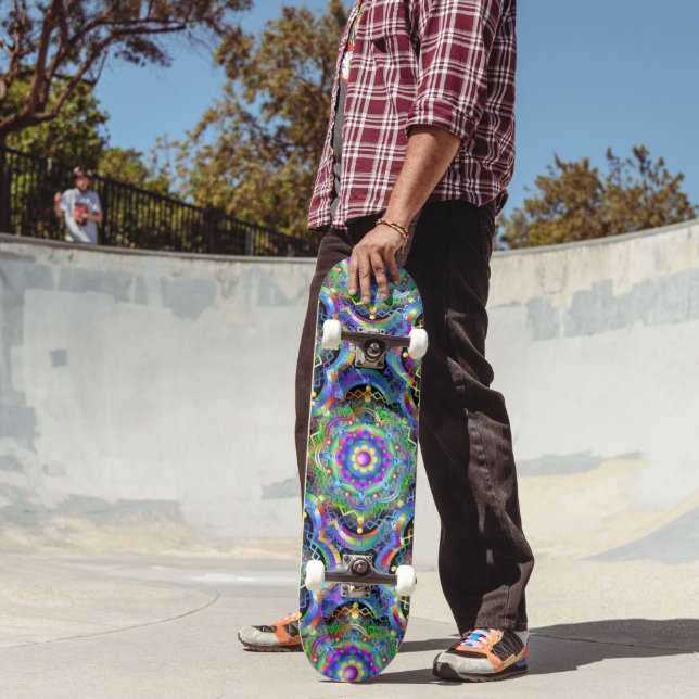 Mandala Universe Psychedelic Colours Skateboard (Outdoor 2)