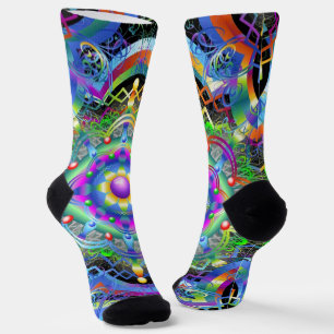 Mandala Universe Psychedelic Colours Socks