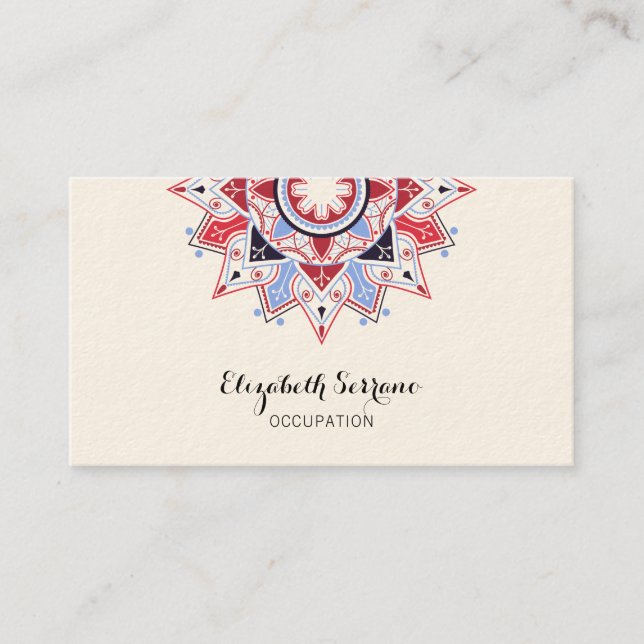 Mandala Universe Symbol Business Card (Front)