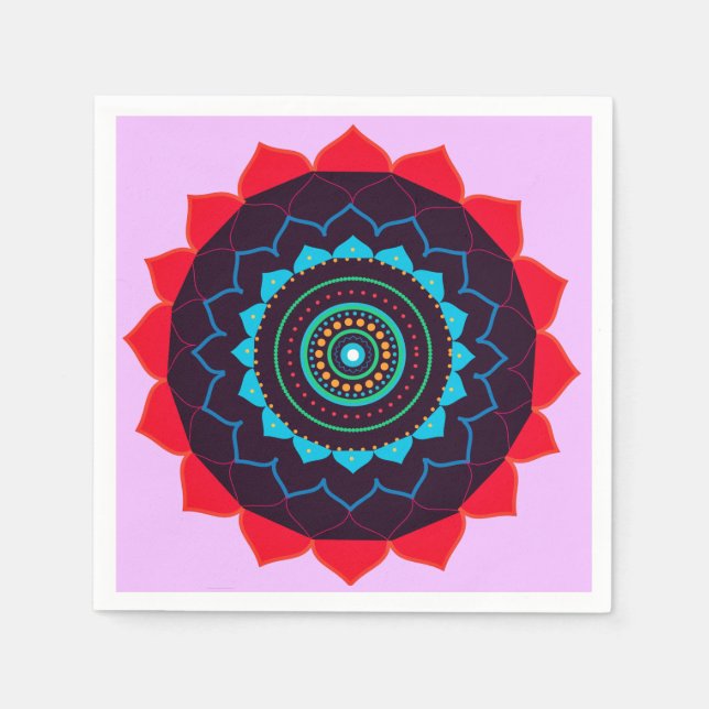 Mandala Vector Art Paper Napkin (Front)