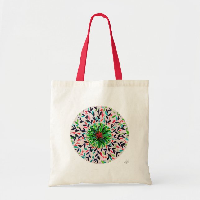 Mandala Verde Vida Tote Bag (Front)