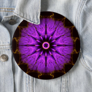 Mandala Violet 6 Cm Round Badge