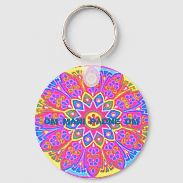 MANDALA W/ MANTRA Keychain (Front)