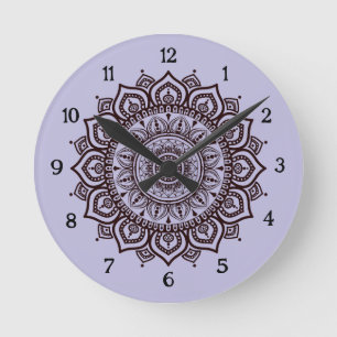 Mandala Wall Clock Elegant Spiritual Home Decor