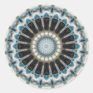 Mandala wheel of emotions classic round sticker