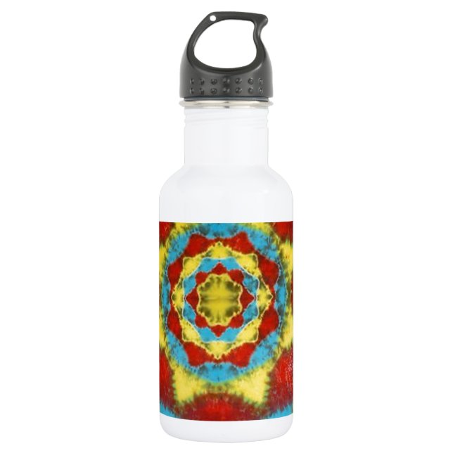 Mandala Wheel Tie Dye 532 Ml Water Bottle (Front)
