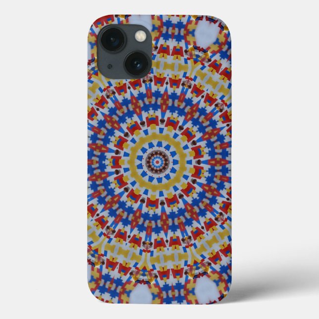 Mandala yellow blue Case-Mate iPhone case (Back)