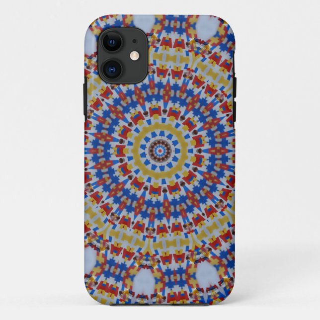 Mandala yellow blue Case-Mate iPhone case (Back)
