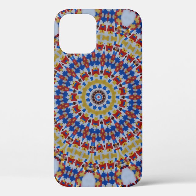 Mandala yellow blue Case-Mate iPhone case (Back)