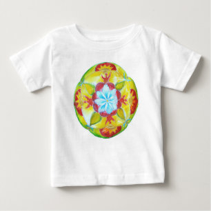 Mandala <Yellow Round hand painted mandala Baby T-Shirt