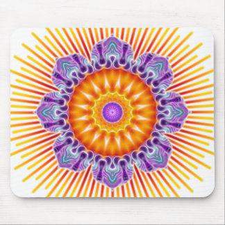 Mandala yellow violet mouse pad