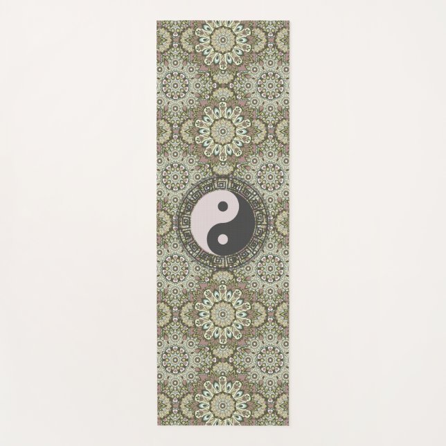 Mandala yin yang yoga mat (Front)