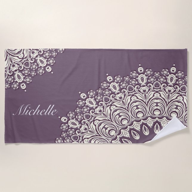 Mandala Yoga Mat with Name, Personalizable, Custom (Front)