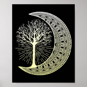 Mandala Zen Buddhism Tree Tattoo Yoga Meditation M Poster