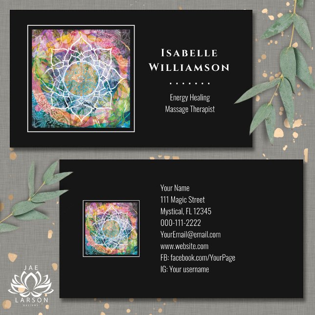 Mandala Zen Reiki Yoga Massage Sacred Spiritual Business Card (Creator Uploaded)