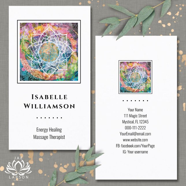 Mandala Zen Reiki Yoga Massage Sacred Spiritual Business Card (Creator Uploaded)