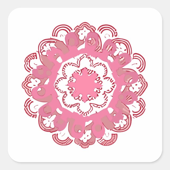  mandala Zoom toy Square Sticker (Front)