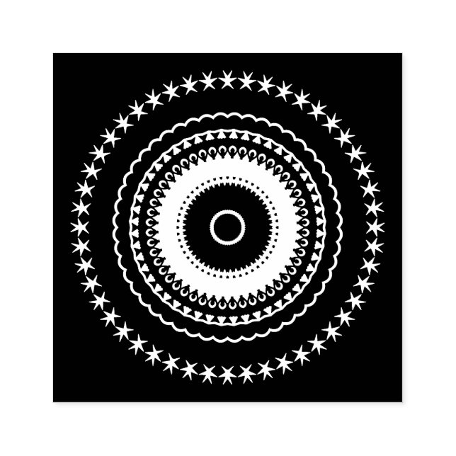 Mandalaic tiling rubber stamp (Imprint)