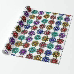 Mandalan in various colours wrapping paper