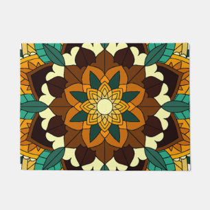 Mandalas, decorations, patterns, circular, tans, f doormat